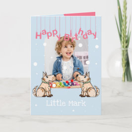 Tarjeta Foto de cumpleaños de ese niño azul de la vida de 