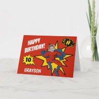 Foto de cumpleaños de superhéroe genial