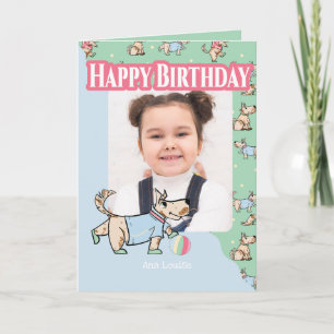 Tarjeta Foto de cumpleaños feliz de Green Blue de That Dog