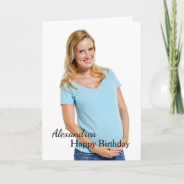 Tarjeta Foto de cumpleaños Maternidad Embarazada Mamá Pers