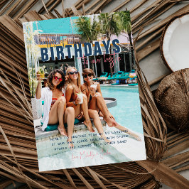 Tarjeta Foto de cumpleaños moderna para cualquier edad