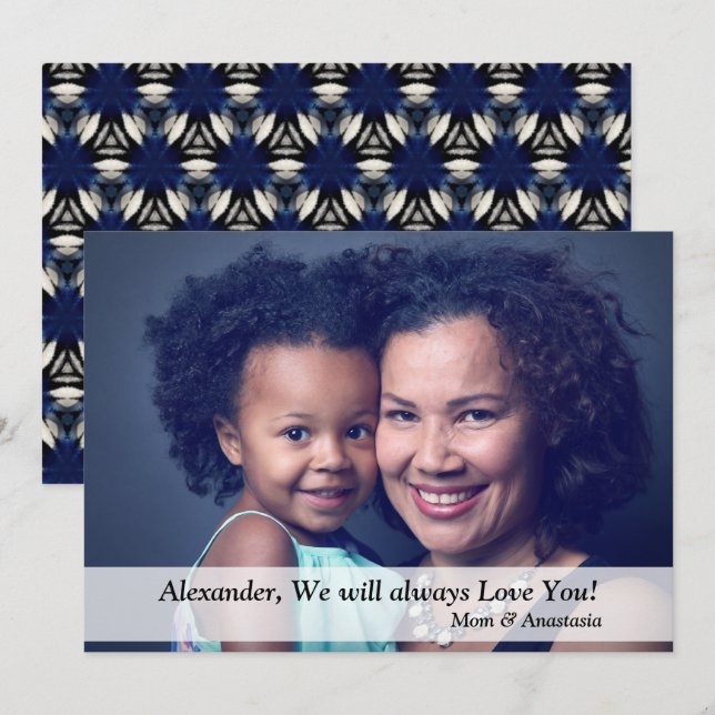 Tarjeta Foto de cumpleaños personalizada (Anverso / Reverso)