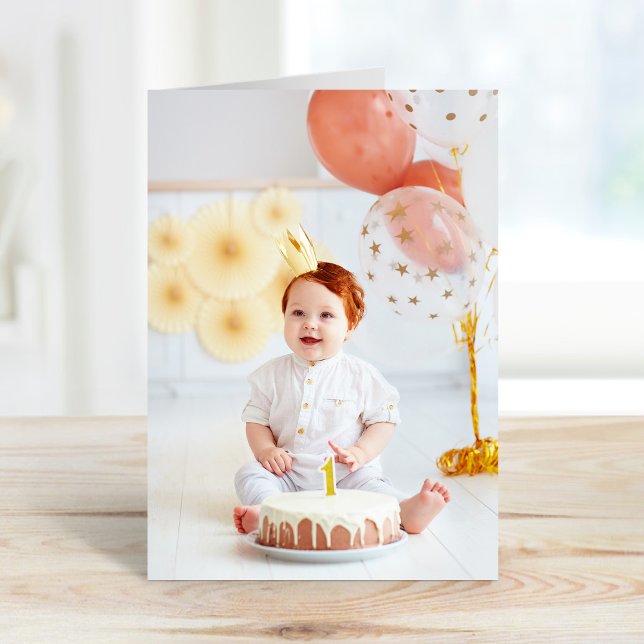 Tarjeta Foto de Cumpleaños Personalizada de Agradecimiento (Subido por el creador)