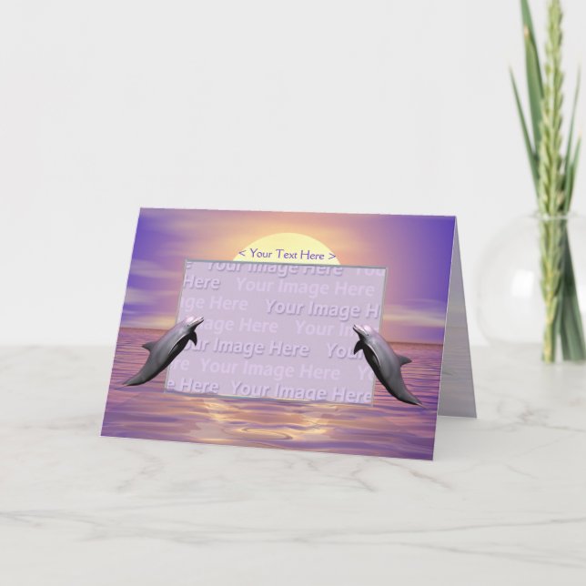 Tarjeta Foto de delfines de Sun (Anverso)