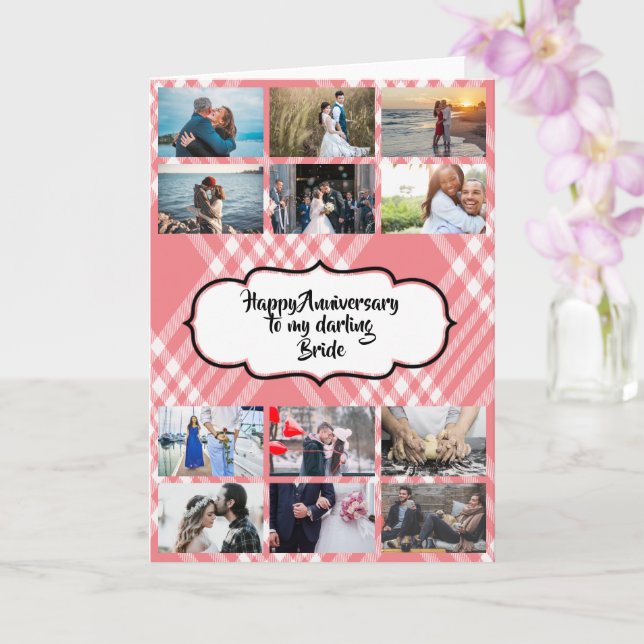 Tarjeta Foto de DIY 12 | aniversario de parejas de estrato (Orquídea)