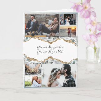 Tarjeta Foto de DIY 6 | mármol de ágata romántico