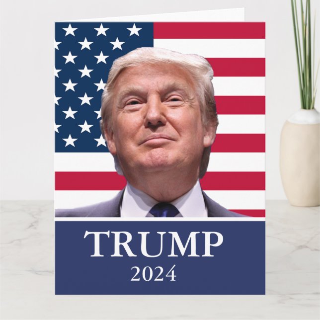 Tarjeta Foto de Donald Trump - Presidente 2024 (Anverso)