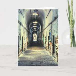 Tarjeta Foto de edificio abandonado en blanco