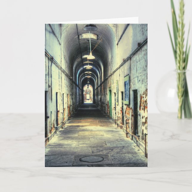 Tarjeta Foto de edificio abandonado en blanco (Anverso)