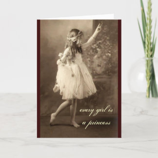 Tarjeta Foto de época Princess Dance Greet card