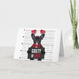 Tarjeta Foto de ficha policial Amor Culpable Perro Día de
