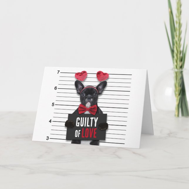 Tarjeta Foto de ficha policial Amor Culpable Perro Día de  (Anverso)