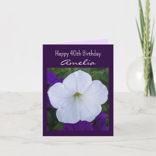 Tarjeta Foto de Flor Blanca Belleza de Cenizas Versículo B