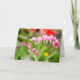 Tarjeta Foto de flores de corazón sangrando