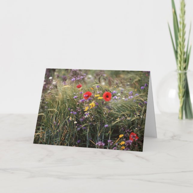 Tarjeta Foto de flores "¡Feliz Día de la Madre!" (Anverso)