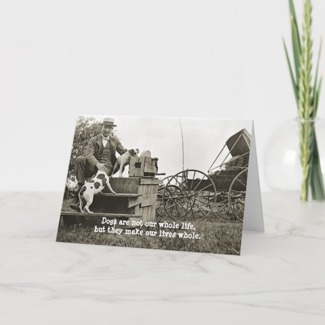 TARJETA FOTO DE HOMBRE DE LOS AÑOS 1890 CON JACK RUSSELL T (Anverso)