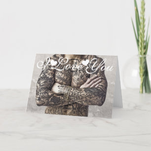 Tarjeta Foto de imagen de tatuaje de cuerpo masculino Te a