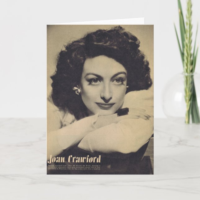 Tarjeta Foto de Joan Crawford White Sweater Rotograbation (Anverso)