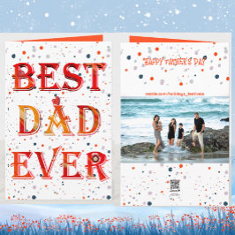 Tarjeta Foto de la familia de caligrafía del Día del Mejor