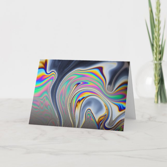 Tarjeta Foto de la macro de la burbuja de jabón (Anverso)