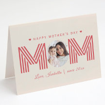 Foto de la mamá en forma de corazón con letras ray