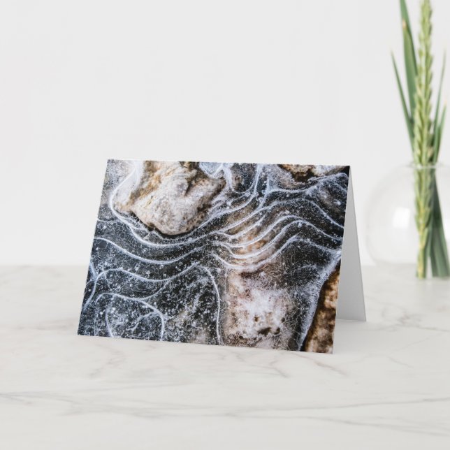 Tarjeta Foto de la naturaleza del cristal de hielo (Anverso)