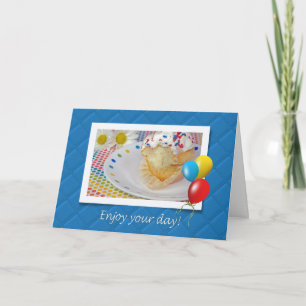 Tarjeta Foto de la tarta de cumpleaños
