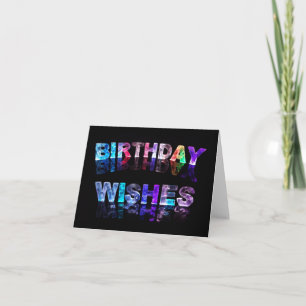 Tarjeta Foto De Los Deseos De Cumpleaños En Las Luces