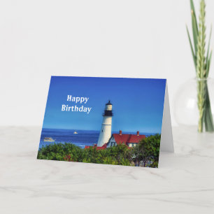 Tarjeta Foto de Maine Portland Head Light Cumpleaños
