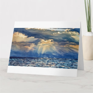 Tarjeta Foto de Marla de Rayos de Sol a Través de Nubes
