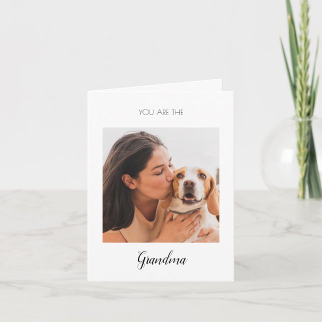 Tarjeta Foto de mascota personalizada perro abuela día de  (Anverso)