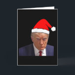 Tarjeta Foto de Mugshot Trump - Foto de Prisión Divertida<br><div class="desc">Foto de Mugshot Trump - Foto de Prisión con Gorro Divertido de Navidad</div>