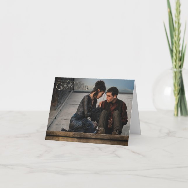 Tarjeta Foto de Nagini y Credence (Anverso)