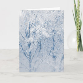 Tarjeta Foto de naturaleza de invierno de árboles cubierto