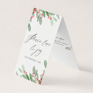 Tarjeta Foto de Navidad Alegre con Acuarela