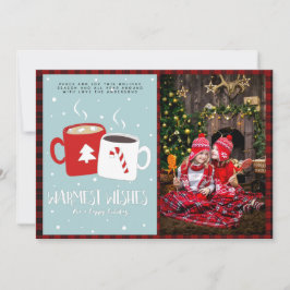 Tarjeta Foto de Navidad en Plaid de Búfalo Arte Popular Mo