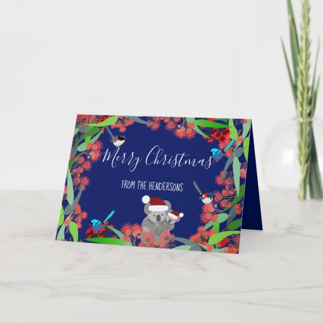 Tarjeta Foto de Navidades australianos (Anverso)