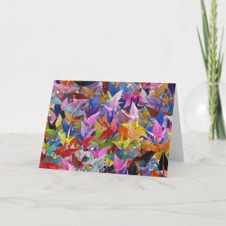 Tarjeta Foto de papel de 1.000 grúas de Origami