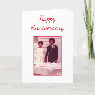 Tarjeta Foto de pareja de aniversario feliz