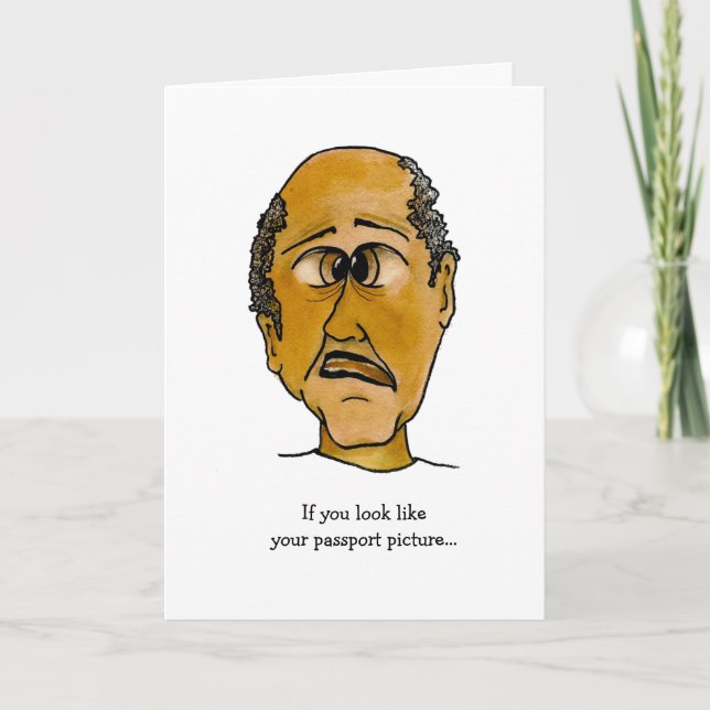 Tarjeta Foto de Pasaporte de un chico gracioso (Anverso)