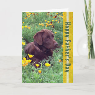 Tarjeta Foto de perro Labrador Retriever guapo del Día del