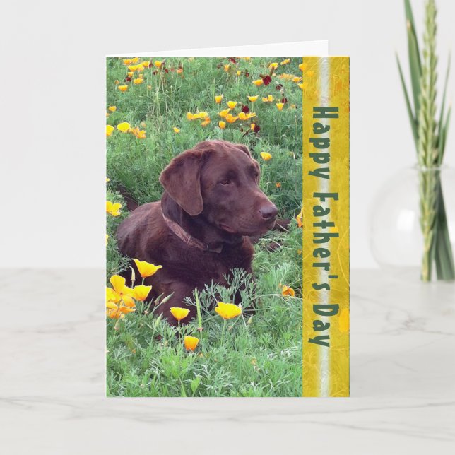 Tarjeta Foto de perro Labrador Retriever guapo del Día del (Anverso)