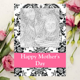 Tarjeta Foto de Personalizable blanco y negro