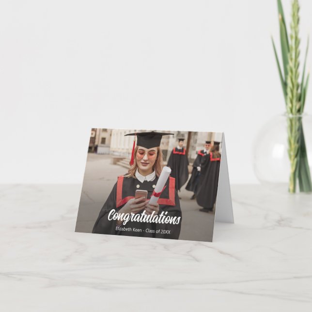 Tarjeta Foto de Personalizado de graduación (Anverso)