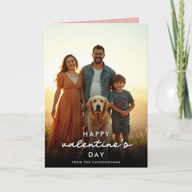 Tarjeta Foto de personalizado Día de San Valentín moderno (Anverso)