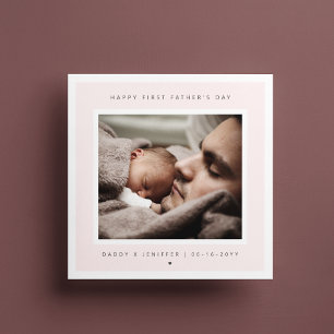 Tarjeta Foto de Personalizado minimalista del Día del Padr