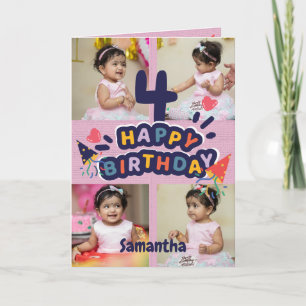Tarjeta Foto de Personalizado moderno Nombre de la cuarta