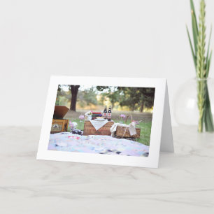 TARJETA FOTO DE PICNIC DEL CUMPLEAÑOS PARA USTED