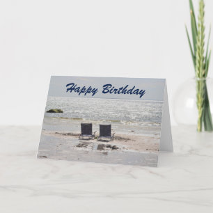 Tarjeta Foto de playa de cumpleaños