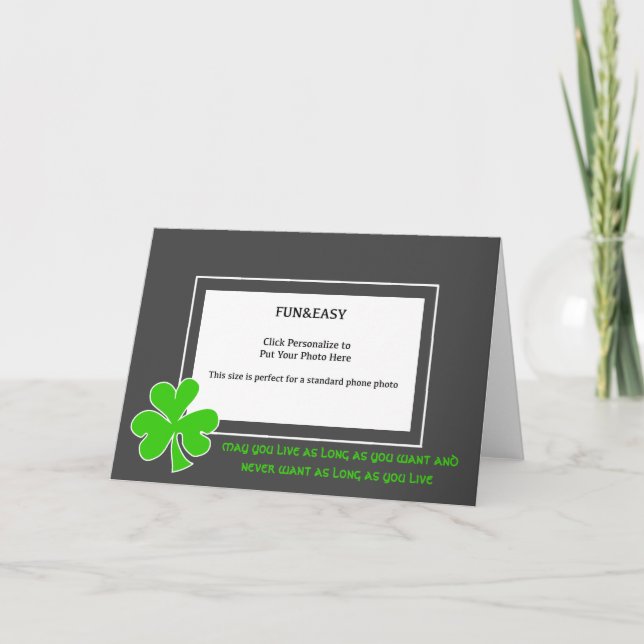 Tarjeta Foto de Proverbio Irlandés del Día de los Patrocin (Anverso)
